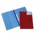 Rexel Nyrex Boardroom Flat Bar File Semi-rigid with Inside Front Full Pocket A4 Blue Ref 13035BU [Pack 5]