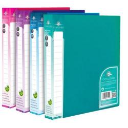 Cheap Stationery Supply of Concord Vibrant Ring Binder Polypropylene 2 O-Ring 25mm A4 (Assorted Colours) Pack of 10 7120-PFL Office Statationery