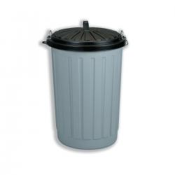 Cheap Stationery Supply of Dustbin Round with Lid plus Locking Clips 90 Litres 015462 Office Statationery