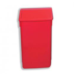 Cheap Stationery Supply of Flip Top Bin Composite Plastic 60 Litres Red 024269 Office Statationery