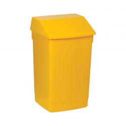 Cheap Stationery Supply of Flip Top Bin Composite Plastic 60 Litres Yellow 024293 Office Statationery