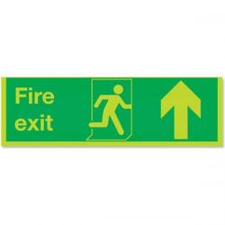 Cheap Stationery Supply of Stewart Superior Fire Exit Sign Straight Up Arrow Self-Adhesive Vinyl Sign SP087SAV Office Statationery