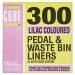 Le Cube Pedal & Waste BinLiners in Dispenser Box 15Litre Capacity 440x450mm Lilac Ref RY00362 [Pack 300]
