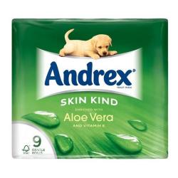 Cheap Stationery Supply of Andrex Toilet Rolls 2-Ply 160 Sheets Aloe Vera Rippled (1 x Pack of 9 Rolls) M01388 1102160 Office Statationery