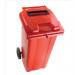 Wheeled Bin UV Stabilised Polyethylene with Rear Wheels Lid Lock 240 Litre Capacity 580x740x1070mm Red