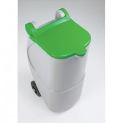 Cheap Stationery Supply of Designer Mobile Recycling Wheelie Bin for Glass 90 Litre Capacity 420x500x930mm Green 124604 Office Statationery