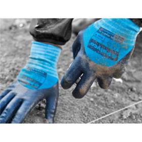 Polyco Polyflex Hydro PHYKC/08 (Size 8) Seamless Nylon Gloves Nitrile Three-Quarter Coating Hydrophobic (Blue) PHYKC/08