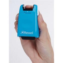 Cheap Stationery Supply of Rexel ID Guard Retractable Ink Roller (Blue) with Black Ink 2113007 Office Statationery