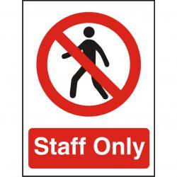 Cheap Stationery Supply of Prestige Acrylc Sign 2mmdoublesided backing 150x200 Staff Only ACP085150x200 *Up to 10 Day Leadtime* 135615 Office Statationery