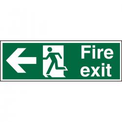 Cheap Stationery Supply of Prestige Sign 2mm DS 300x100 FireExit Man Running &Arrow Left ACSP120300x100 *Up to 10 Day Leadtime* 135620 Office Statationery