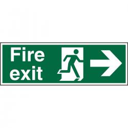 Cheap Stationery Supply of Prestige Sign 2mm DS 300x100 FireExit Man Running&Arrow Right ACSP121300x100 *Up to 10 Day Leadtime* 135621 Office Statationery