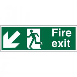 Cheap Stationery Supply of PrestigeSign 2mm DS 300x100 FireExit Man Running LeftArrow ACSP122300x100 *Up to 10 Day Leadtime* 135622 Office Statationery