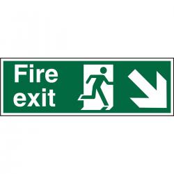 Cheap Stationery Supply of Prestige Sign 2mm DS 300x100 FireExit Man Running Right&Arrow ACSP123300x100 *Up to 10 Day Leadtime* 135623 Office Statationery