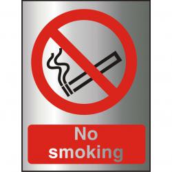 Cheap Stationery Supply of Brushed Aluminium Effect Acrylic Sign 2mm 150x200 No Smoking BACP089-150x200 *Up to 10 Day Leadtime* 135631 Office Statationery