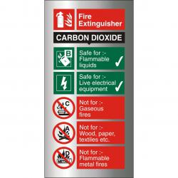 Cheap Stationery Supply of Brushed Alu Comp Sign 100x200 1.5mm S/A Fire Extinguisher CO2 BAFF093100x200 *Up to 10 Day Leadtime* 135641 Office Statationery
