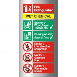 Cheap Stationery Supply of Brushed Alu Sign 100x200 1.5mm S/A Fire ExtinguisherWet Chem BAFF100100x200 *Up to 10 Day Leadtime* 135644 Office Statationery