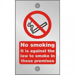 Cheap Stationery Supply of Clear Sign 120x200 5mm Against The Law To Smoke Premises CACSB003120x200 *Up to 10 Day Leadtime* 135671 Office Statationery