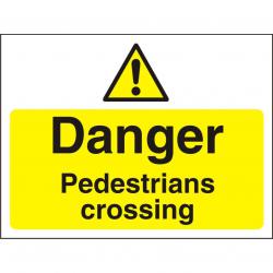 Cheap Stationery Supply of Construction Board 600x450 3mm Danger Pedestrians Crossing CON024FB600x450 *Up to 10 Day Leadtime* 135730 Office Statationery