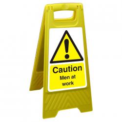 Cheap Stationery Supply of Free Standing Floor Sign 300x600 Poly Caution Men at work FSS003300x600 *Up to 10 Day Leadtime* 135897 Office Statationery