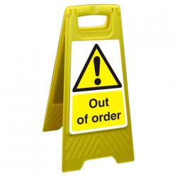 Cheap Stationery Supply of Free Standing Floor Sign 300x600 Polypropylene Out of order FSS008-300x600 *Up to 10 Day Leadtime* 135902 Office Statationery