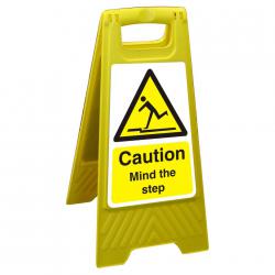 Cheap Stationery Supply of Free Standing Floor Sign 300x600 Poly Caution Mind the step FSS010300x600 *Up to 10 Day Leadtime* 135904 Office Statationery