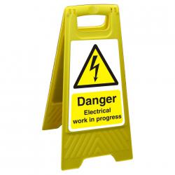 Cheap Stationery Supply of Floor Sign 300x600 Poly Danger Electriical work in progress FSS012300x600 *Up to 10 Day Leadtime* 135906 Office Statationery