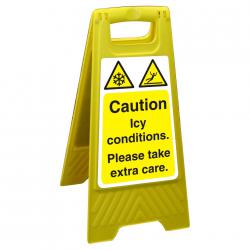 Cheap Stationery Supply of Free Standing Floor Sign 300x600 Poly Caution Icy conditions FSS016300x600 *Up to 10 Day Leadtime* 135909 Office Statationery