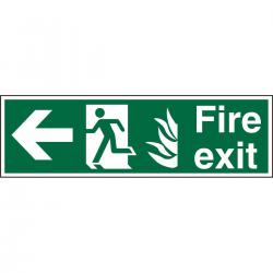 Cheap Stationery Supply of NHS Sign 600x200 1mm FireExit Man Running&Arrow Left HSP120SRP600x200 *Up to 10 Day Leadtime* 135925 Office Statationery