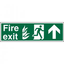 Cheap Stationery Supply of NHS Sign 600x200 1mm FireExit Man Running Right&Arrow Up HSP129SRP600x200 *Up to 10 Day Leadtime* 135935 Office Statationery