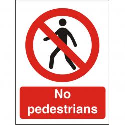 Cheap Stationery Supply of Prohibition Sign 300x400 1mm Plastic No pedestrians P112SRP-300x400 *Up to 10 Day Leadtime* 136147 Office Statationery
