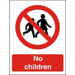 Cheap Stationery Supply of Prohibition Sign 300x400 1mm Semi Rigid Plastic No children P121SRP-300x400 *Up to 10 Day Leadtime* 136170 Office Statationery