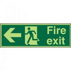 Cheap Stationery Supply of Photolum Sign 2mm 300x100 FireExit Man Running&Arrow Left PACSP120300x100 *Up to 10 Day Leadtime* 136186 Office Statationery