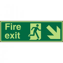 Cheap Stationery Supply of Photolum Sign 2mm 300x100 FireExit Man Run Right&Arrow brhc PACSP123300x100 *Up to 10 Day Leadtime* 136192 Office Statationery