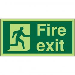 Cheap Stationery Supply of Photolum Acrylic Exit Sign 200x100 Fire Man Running Right PACSP318200x100 *Up to 10 Day Leadtime* 136204 Office Statationery