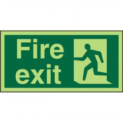 Cheap Stationery Supply of Photolum Exit Sign 2mm 200x100 Fire Exit Man Running Left PACSP319200x100 *Up to 10 Day Leadtime* 136206 Office Statationery