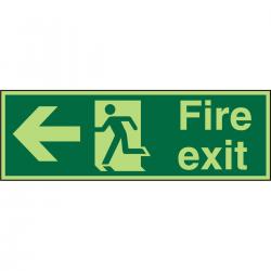 Cheap Stationery Supply of Photolum Sign 600x200 S/A FireExit Man Running&Arrow Left PSP120SAV600x200 *Up to 10 Day Leadtime* 136246 Office Statationery