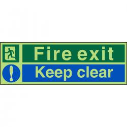 Cheap Stationery Supply of Photolum Sign 450x150 S/A Vinyl Fire Exit Keep Clear PSP126SAV450x150 *Up to 10 Day Leadtime* 136262 Office Statationery