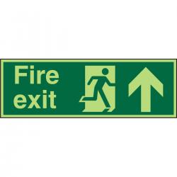 Cheap Stationery Supply of PhotolumSign 600x200 S/A FireExit Man Running Right&Arrow Up PSP129SAV600x200 *Up to 10 Day Leadtime* 136272 Office Statationery