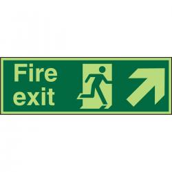 Cheap Stationery Supply of Photolum Sign 450x150 S/A FireExit Man Running Right&Arrow PSP316SAV450x150 *Up to 10 Day Leadtime* 136274 Office Statationery
