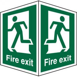 Cheap Stationery Supply of SafeSign 200x300 FireExit Man Running different directions SP320SRP200x300 *Up to 10 Day Leadtime* 136351 Office Statationery