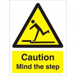 Cheap Stationery Supply of Warning Sign 300x400 1mm Plastic Caution - Mind the step W0131SRP-300x400 *Up to 10 Day Leadtime* 136392 Office Statationery