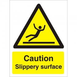 Cheap Stationery Supply of Warning Sign 300x400 1mm Plastic Caution - Slippery surface W0134SRP-300x400 *Up to 10 Day Leadtime* 136398 Office Statationery