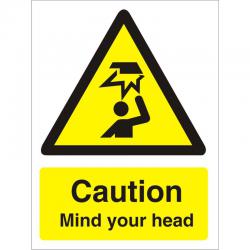 Cheap Stationery Supply of Warning Sign 300x400 1mm Plastic Caution - Mind your head W0178SRP-300x400 *Up to 10 Day Leadtime* 136409 Office Statationery