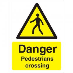 Cheap Stationery Supply of Warning Sign 300x400 1mm Plastic Danger Pedestrians crossing W0184SRP300x400 *Up to 10 Day Leadtime* 136422 Office Statationery