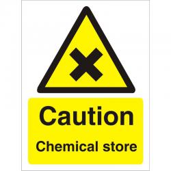 Cheap Stationery Supply of Warning Sign 300x400 1mm Plastic Caution - Chemical store W0197SRP-300x400 *Up to 10 Day Leadtime* 136436 Office Statationery