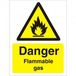 Cheap Stationery Supply of Warning Sign 300x400 1mm Plastic Danger - Flammable gas W0220SRP-300x400 *Up to 10 Day Leadtime* 136475 Office Statationery