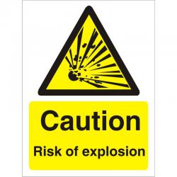 Cheap Stationery Supply of Warning Sign 300x400 1mm Plastic Caution Risk of explosion W0226SRP300x400 *Up to 10 Day Leadtime* 136477 Office Statationery