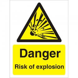 Cheap Stationery Supply of Warning Sign 300x400 1mm Plastic Danger - Risk of explosion W0227SRP-300x400 *Up to 10 Day Leadtime* 136479 Office Statationery