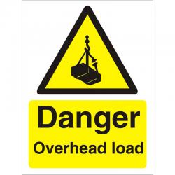 Cheap Stationery Supply of Warning Sign 300x400 1mm Plastic Danger - Overhead load W0242SRP-300x400 *Up to 10 Day Leadtime* 136490 Office Statationery