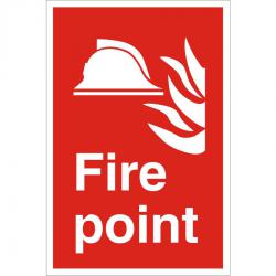 Cheap Stationery Supply of Warehouse Sign 400x600 1mm Semi Rigid Plastic Fire point WPF02SRP-400x600 *Up to 10 Day Leadtime* 136517 Office Statationery